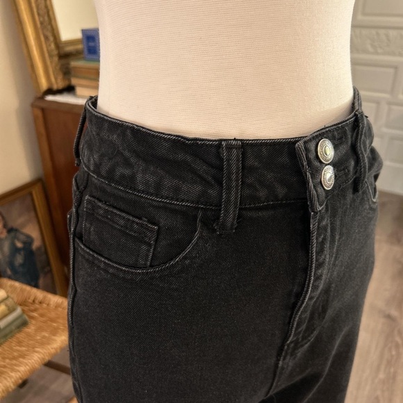 Shein Dazy black denim high waist cropped leg jeans - Picture 4 of 7